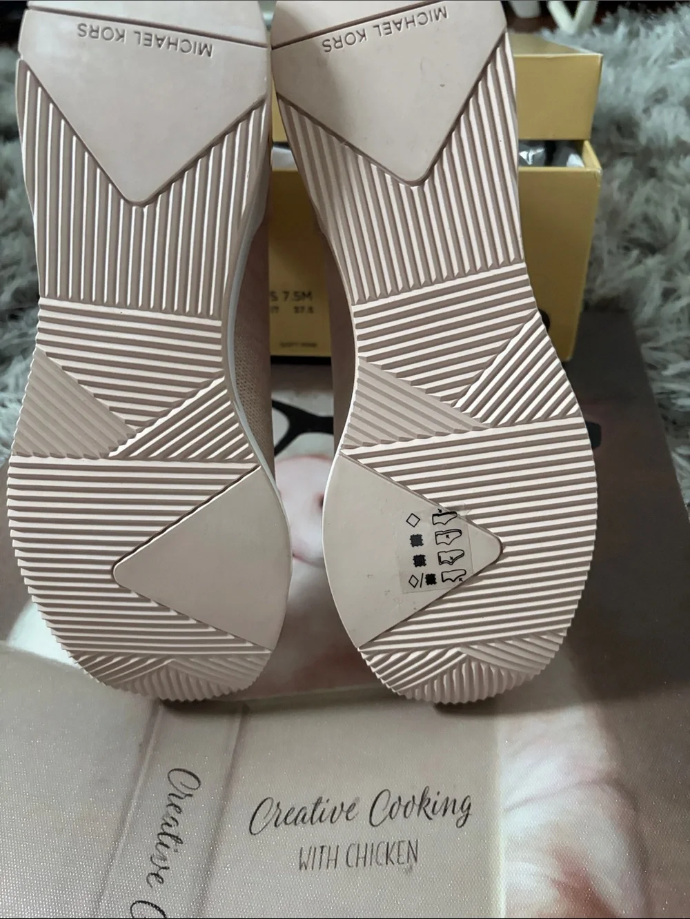 Michael Kors Pink Knit Slip-On Ankle Booties